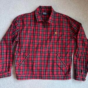 Vintage Ralph Lauren Polo Red Tartan Swing Top Sports Jacket